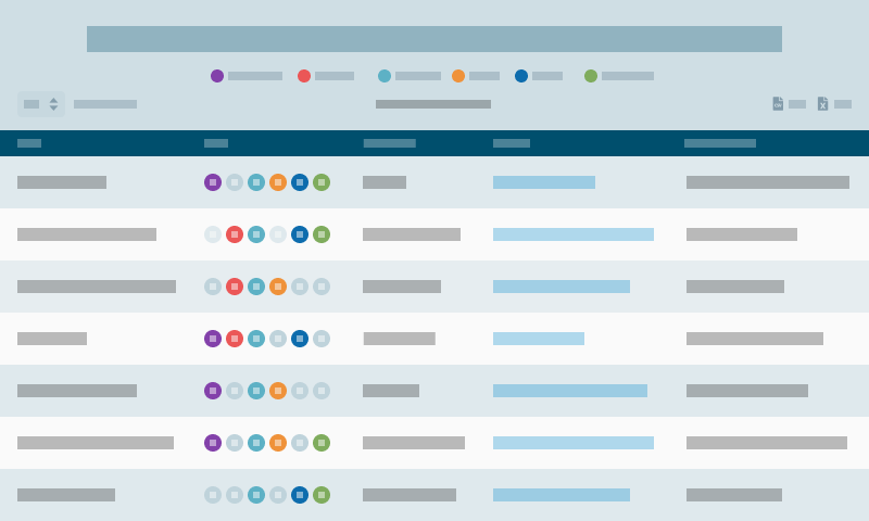 Graphic representation of tablular data visualization